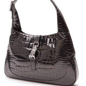 jackie crocodile shoulder bag gucci
